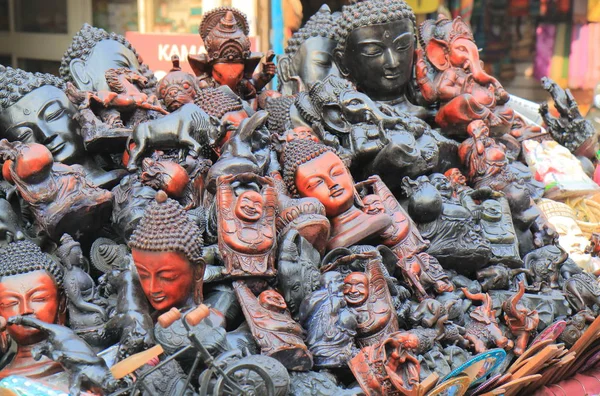 Delhi India 2017 Október Buddha Carving Kézműves Bolt Piac Paharganj — Stock Fotó