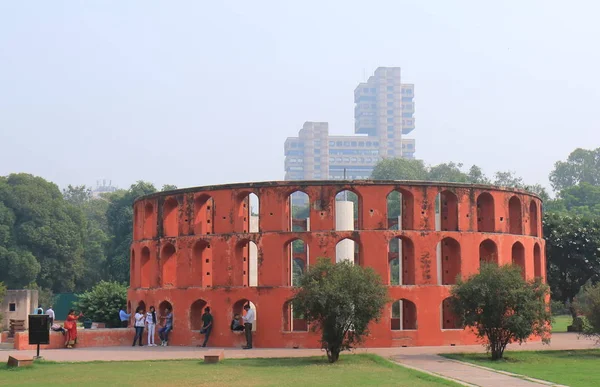 New Delhi India October 2017 Unidentified People Visit Jantar Mantar — Stock Photo, Image