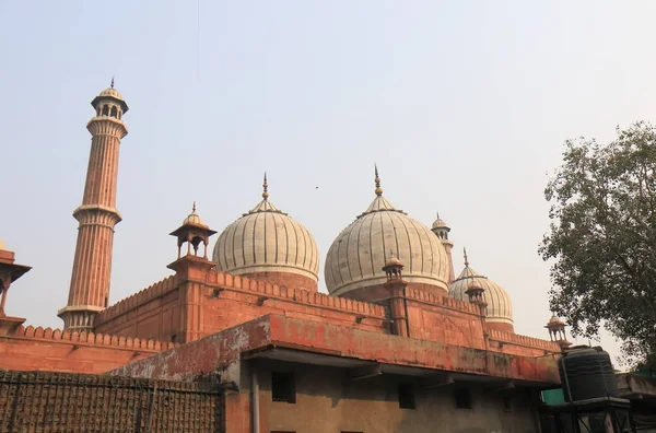 Arquitetura Histórica Mesquita Jama Masjid Nova Deli Índia — Fotografia de Stock