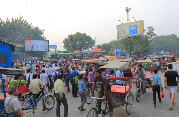 New Delhi India Ottobre 2017 Persone Non Identificate Visitano Mercato — Foto Stock