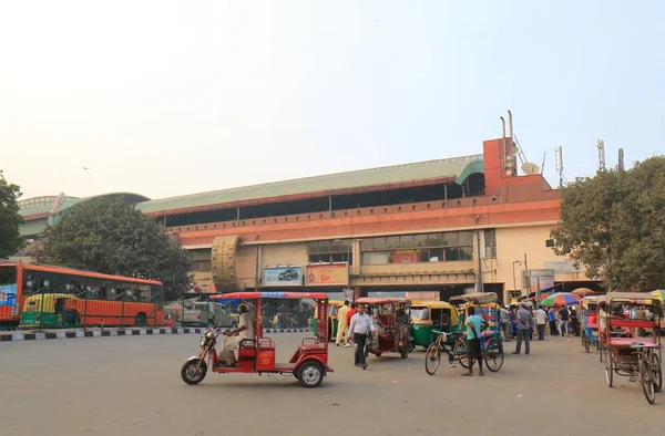 New Delhi India October 2017 Unidentified People Visit Kashmere Gate — Stock Photo, Image