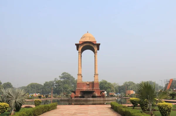 Πύλη Της Ινδίας Μνημείο Ιστορικής Αρχιτεκτονικής Νέο Δελχί Ινδία — Φωτογραφία Αρχείου