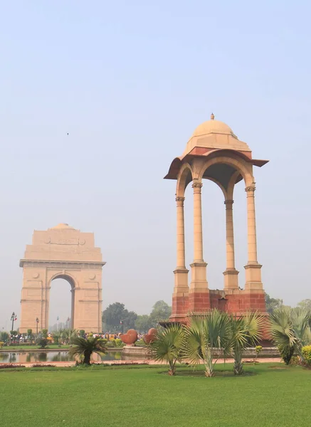 Hindistan Kapı Tarihi Mimarisi Yeni Delhi Hindistan — Stok fotoğraf