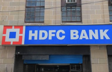 Mumbai Hindistan - 11 Ekim 2017: Hdfc Bankası Hindistan. Indias en büyük özel sektör borç veren varlıklar tarafından Hdfc Bankası olduğunu