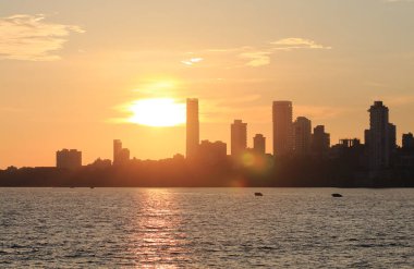 Mumbai şehir günbatımı cityscape Mumbai Hindistan