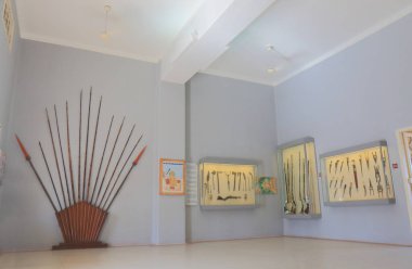 Jodhpur Hindistan - 18 Ekim 2017: Silah ekran Jodhpur Mehrangarh Fort Müzesi'nde.