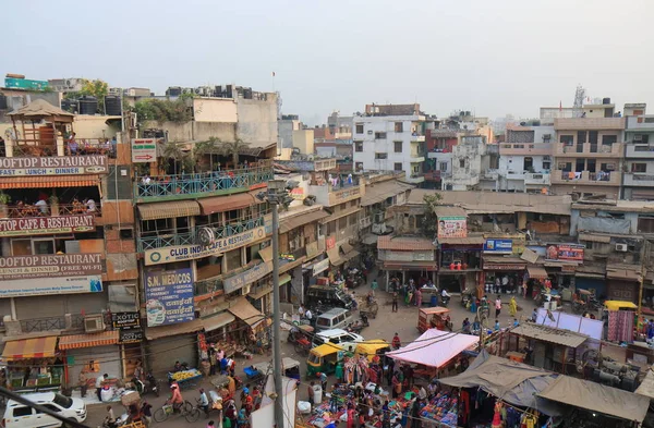 Nueva India Delhi Octubre 2017 Personas Identificadas Visitan Mercado Principal —  Fotos de Stock