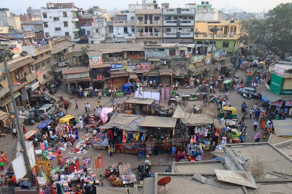 New Delhi India October 2017 Unidentified People Visit Paharganj Main — Stock Photo, Image