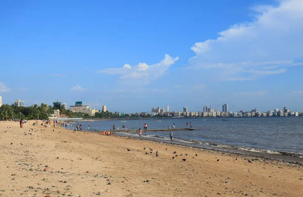 Chowpatty Playa Mumbai Paisaje Urbano Mumbai India — Foto de Stock