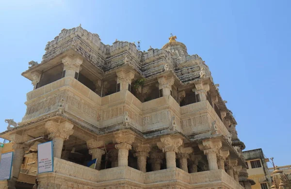 Arquitectura Histórica Del Templo Jagdish Udaipur India —  Fotos de Stock