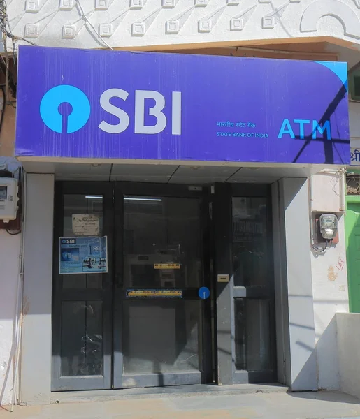 Udaipur India Ottobre 2017 State Bank India Atm State Bank — Foto Stock