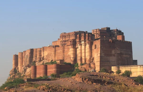 Arhitectura Istorică Fortului Mehrangarh Jodhpur India — Fotografie, imagine de stoc