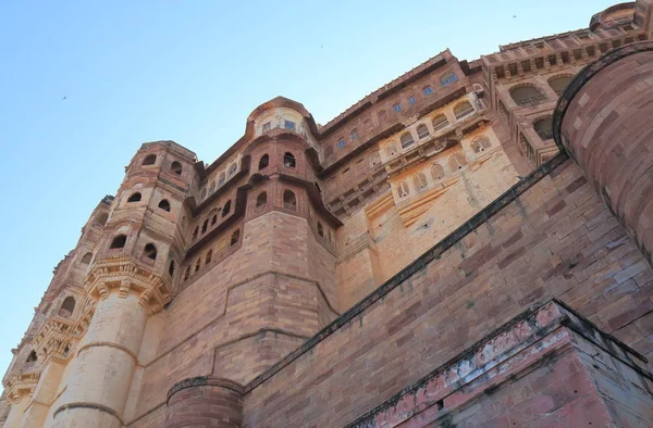 Ιστορική Αρχιτεκτονική Της Ινδίας Τζοντπούρ Φορτ Μεχρανγκάρχ — Φωτογραφία Αρχείου