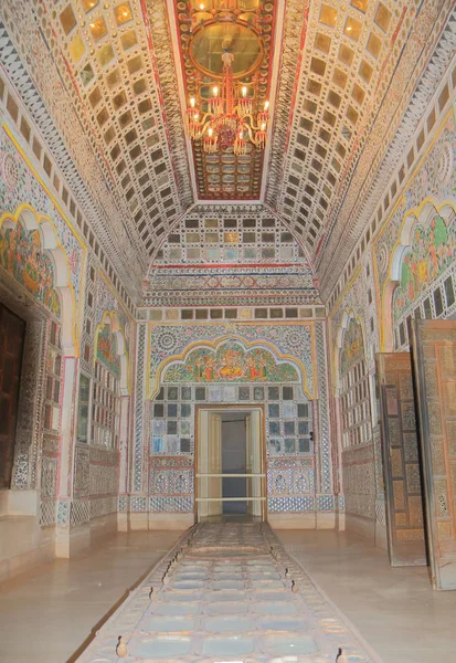 Luxurious Kings Room Display Mehrangarh Fort Museum Jodhpur — Stock Photo, Image