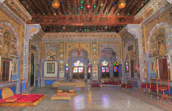 Luxurious Kings Room Display Mehrangarh Fort Museum Jodhpur — Stock Photo, Image