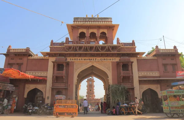 Jodhpur India Outubro 2017 Pessoas Não Identificadas Visitam Mercado Rua — Fotografia de Stock