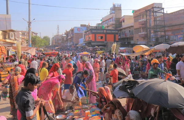 Jodhpur India October 2017 Unidentified People Visit Sardar Street Market — Stock Photo, Image
