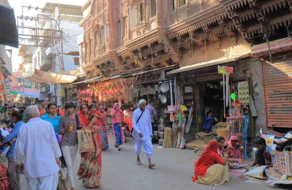 Jodhpur Indie Października 2017 Niezidentyfikowanych Osób Wizyta Sardar Street Market — Zdjęcie stockowe