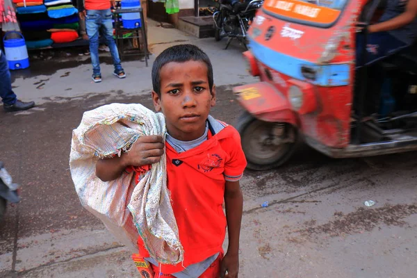 Jodhpur Indien Oktober 2017 Unbekanntes Kind Posiert Der Innenstadt Von — Stockfoto