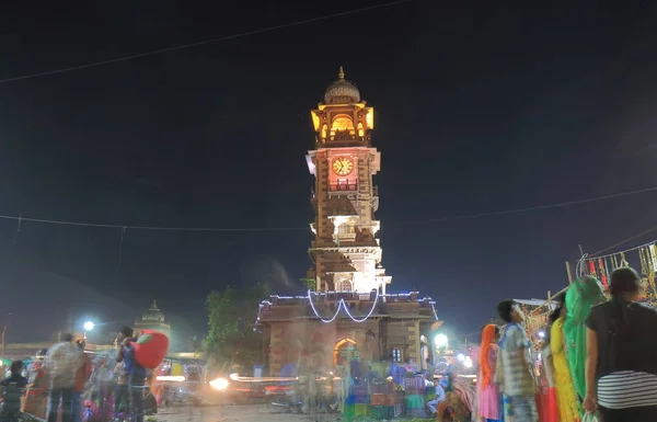 Sandar Street Avondmarkt Jodhpur India — Stockfoto