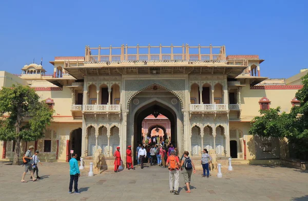 Jaipur India Octombrie 2017 Oamenii Neidentificați Vizitează Palatul Orașului Din — Fotografie, imagine de stoc