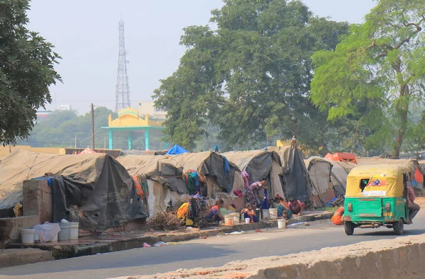 Agra India Oktober 2017 Unbekannte Leben Slumgebiet Der Agra — Stockfoto