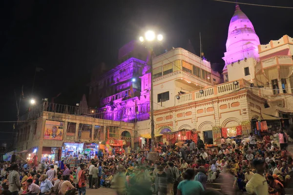 Varanasi Hindistan Kasım 2017 Kimliği Belirsiz Kişi Ziyaret Varanasi Ganj — Stok fotoğraf