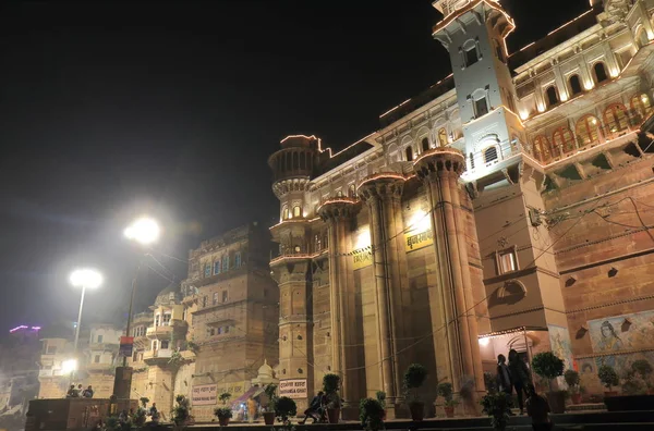 Varanasi India Novembro 2017 Arquitetura Histórica Brijrama Palace Darbhanga Ghat — Fotografia de Stock