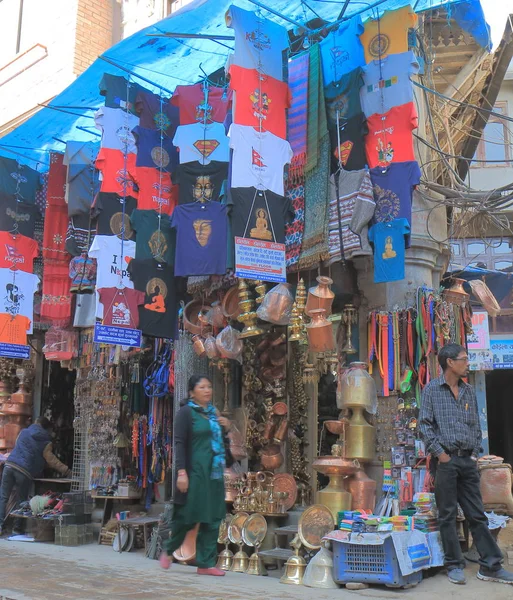 Kathmandu Nepál Listopadu 2017 Neznámí Lidé Návštěva Siddhidas Marg Staré — Stock fotografie