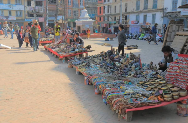 Kathmandu Nepál Listopadu 2017 Lidé Navštěvují Durbar Náměstí Tržnice Kathmandu — Stock fotografie