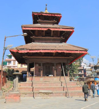 Katmandu Nepal - 10 Kasım 2017: Kimliği belirsiz kişi ziyaret Durbar kare Kathmandu Nepal.