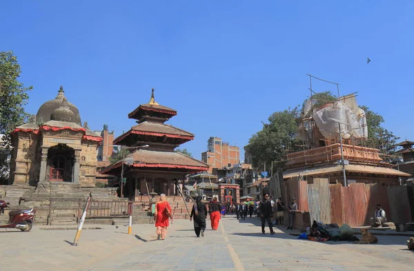 Kathmandu Nepal Noviembre 2017 Personas Identificadas Visitan Plaza Durbar Katmandú — Foto de Stock