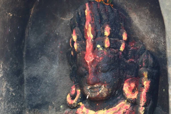 Buddha Szobrot Swayambhunath Sztúpa Templom Katmandu Nepál — Stock Fotó