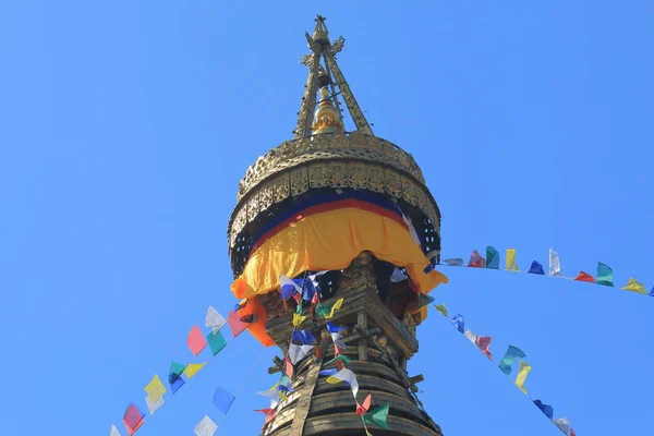 Swayambhunath Stupa Tapınağı Katmandu Nepal Tarihi Mimarisi — Stok fotoğraf