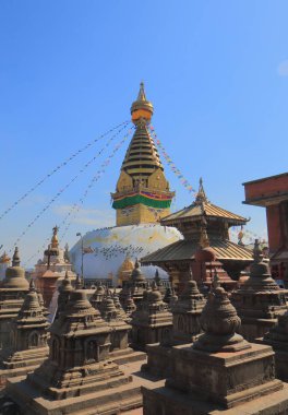 Swayambhunath Stupa Tapınağı Katmandu Nepal tarihi mimarisi