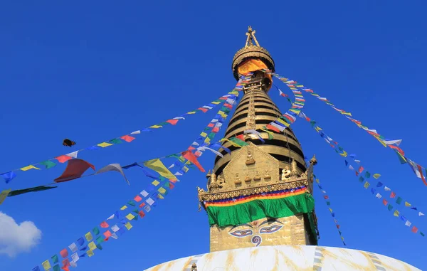 尼泊尔加德满都 Swayambhunath 佛塔的历史建筑 — 图库照片