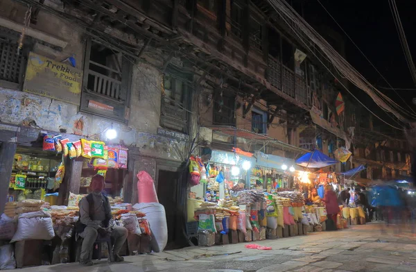 Kathmandu Nepal Novembre 2017 Persone Non Identificate Visitano Mercato Strada — Foto Stock