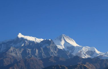 Machhapuchhre Himalaya mountain landscape Annapurna Pokhara Nepal clipart