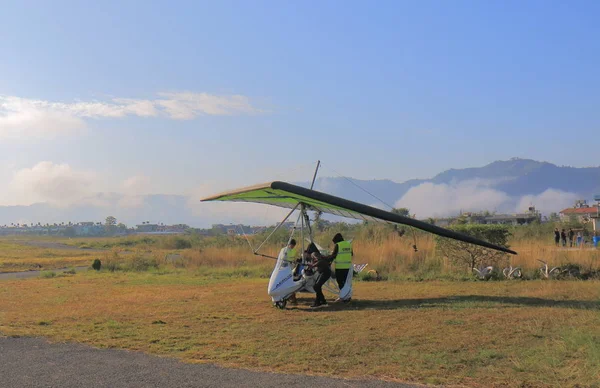 Pokhara Nepal Noviembre 2017 Personas Identificadas Toman Vuelo Panorámico Del —  Fotos de Stock