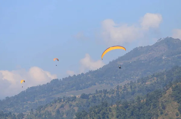 Balade Planeur Sarangkot Pokhara Népal — Photo