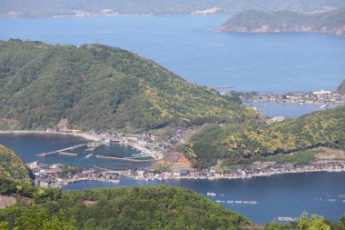 Japonya deniz kıyı şeridi Fukui Japonya
