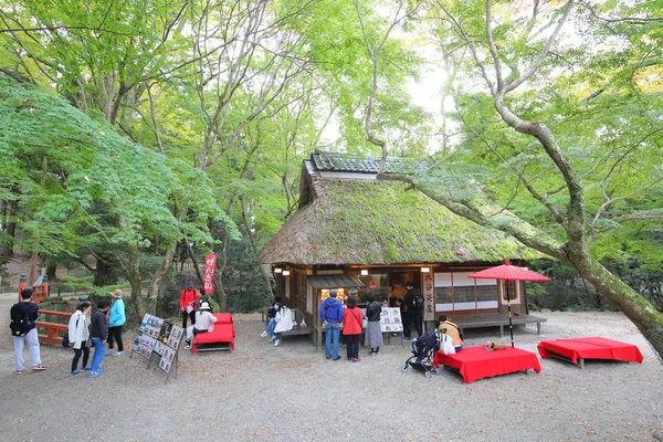 Nara Japan Listopada 2019 Niezidentyfikowani Odwiedzają Restaurację Nara Park Cafe — Zdjęcie stockowe