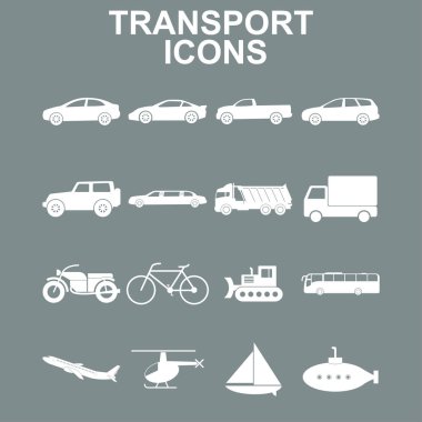 Ulaşım simgeler. Vektör