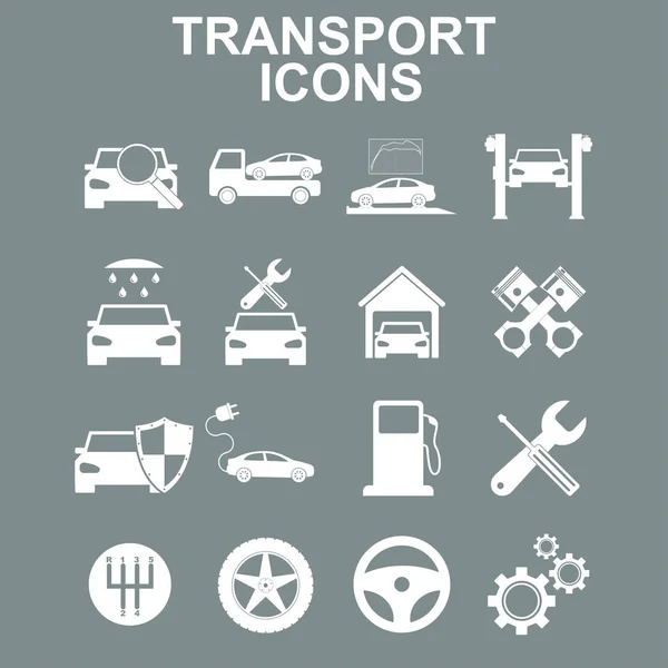 De pictogrammen van het vervoer. Vector — Stockvector