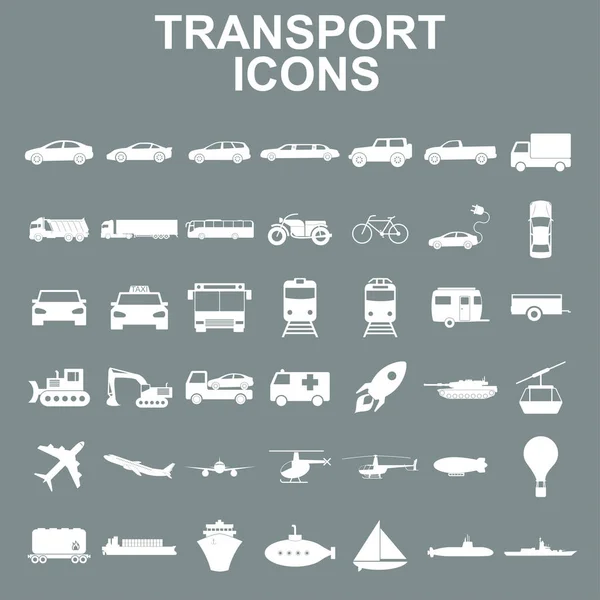 Iconos de transporte. Vector — Vector de stock