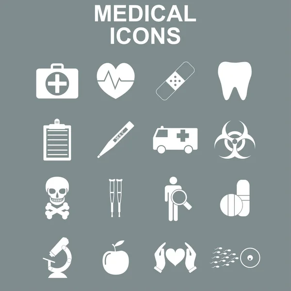 Conjunto de iconos médicos y de atención médica — Archivo Imágenes Vectoriales