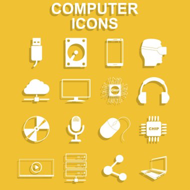 Bilgisayar simgeler. Vektör konsept illüstrasyon tasarımı için