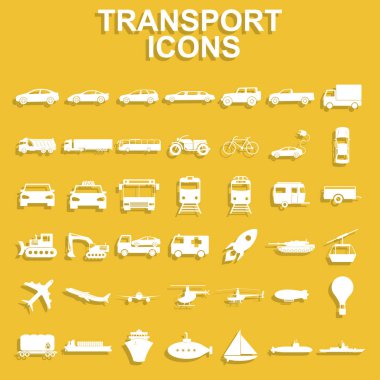 Ulaşım simgeler. Vektör