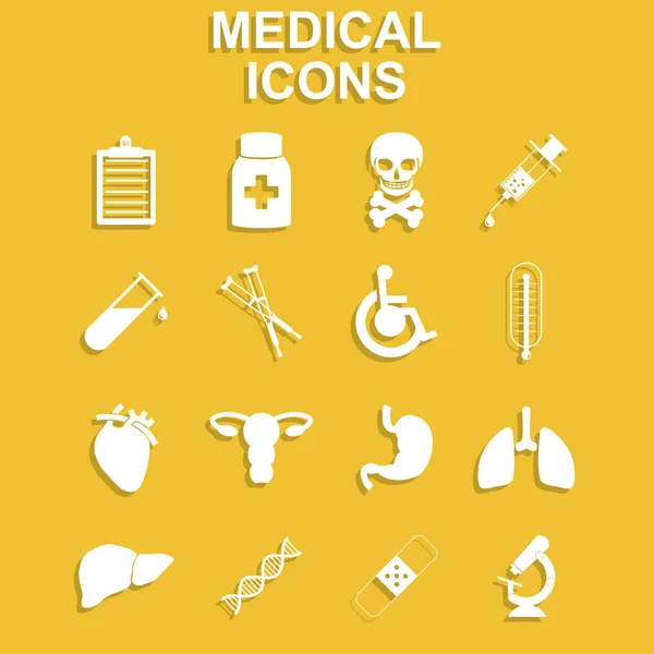 Здравоохранение и набор медицинских значков — стоковый вектор