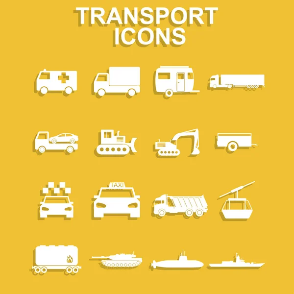 Iconos de transporte. Vector — Vector de stock